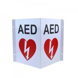 AED标识牌全视角心脏除颤器指示牌